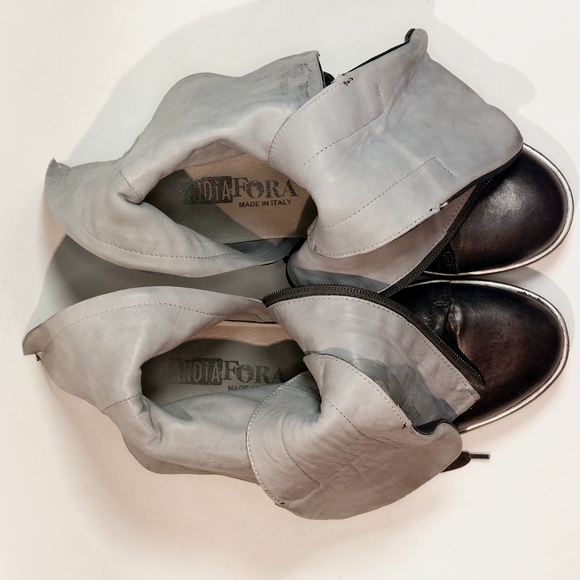 Andìa Fora black leather side-zip laced combat boots, EU41, EUC - Picture 13 of 15